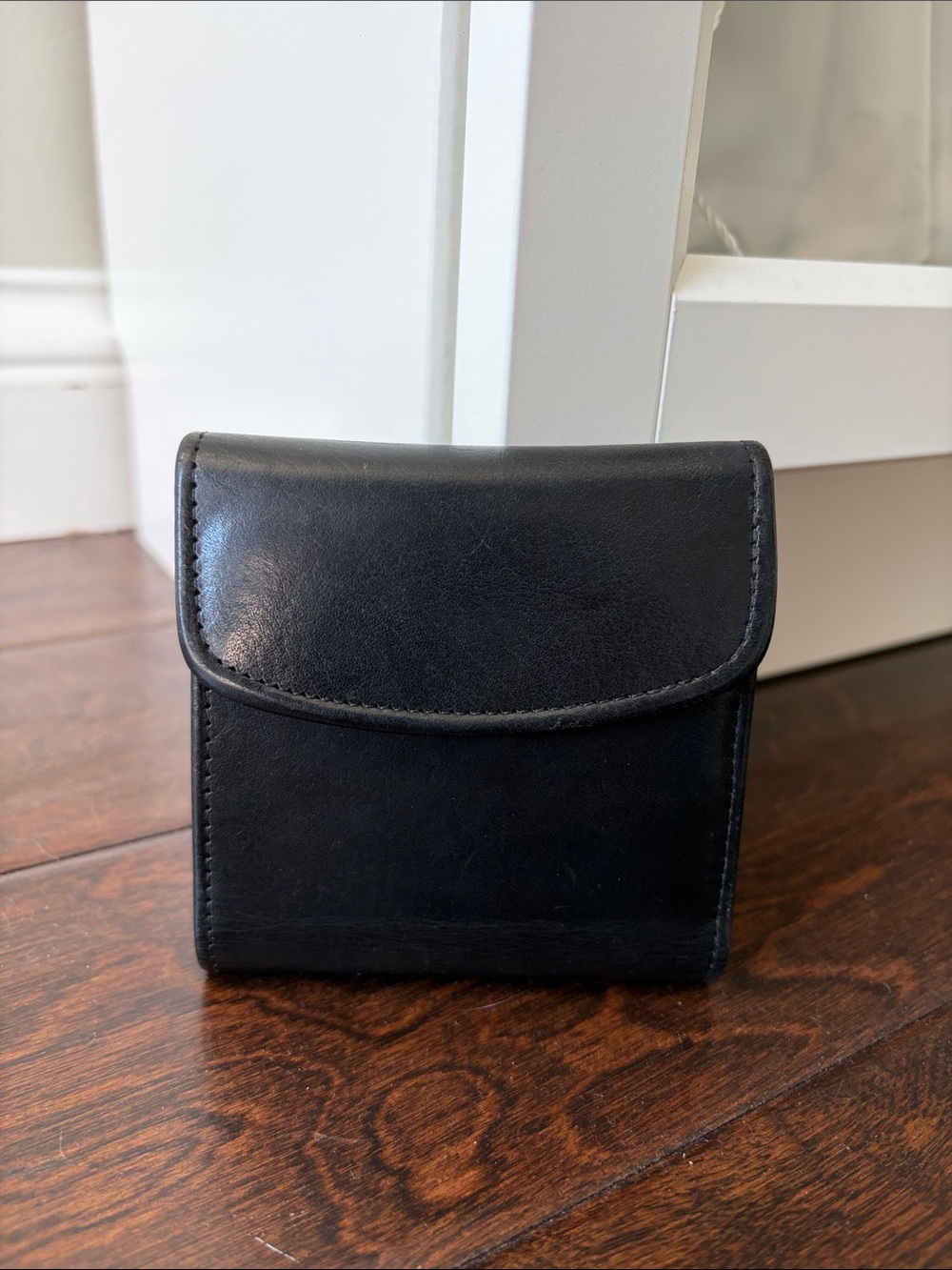 RARE Vintage Coach Water Buffalo Kisslock Black Wallet